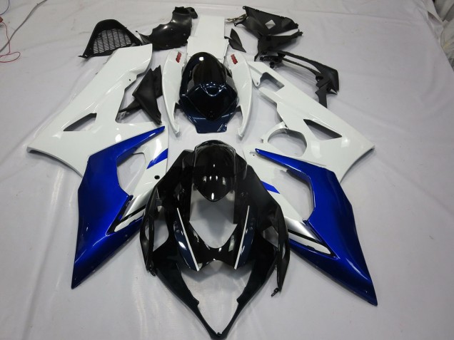 Weiß & Blau 2005-2006 Suzuki GSXR 1000 Motorrad Verkleidung Weiß & Blau 2005-2006 Suzuki GSXR 1000 Motorrad Verkleidung