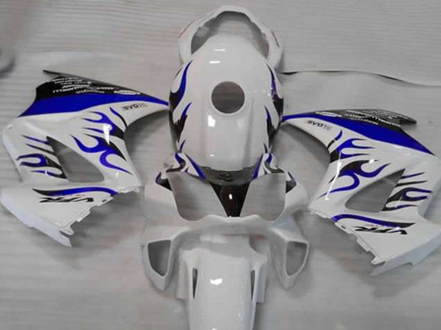 Weiß Blau Flamme 2002-2012 Honda VFR800 Motorrad Verkleidung Weiß Blau Flamme 2002-2012 Honda VFR800 Motorrad Verkleidung