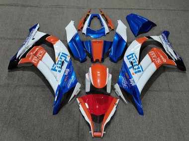 Weiß Blau & Orange 2011-2015 Kawasaki ZX10R Motorrad Verkleidung