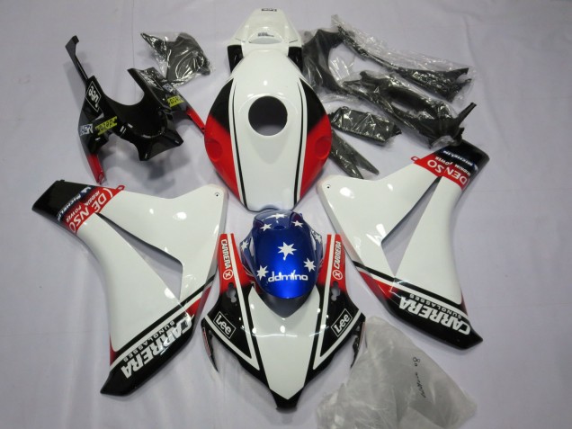Weiß Carrera 2008-2011 Honda CBR1000RR Motorrad Verkleidung Weiß Carrera 2008-2011 Honda CBR1000RR Motorrad Verkleidung
