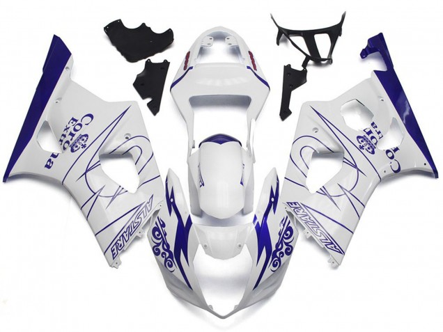 Weiß Corona Benutzerdefinierter Stil 2003-2004 Suzuki GSXR 1000 Motorrad Verkleidung Weiß Corona Benutzerdefinierter Stil 2003-2004 Suzuki GSXR 1000 Motorrad Verkleidung