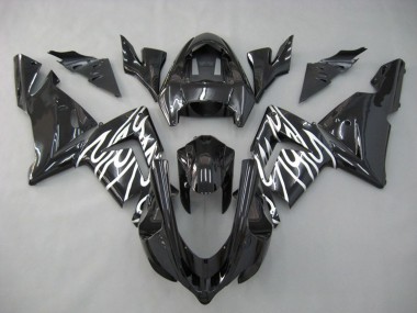 Weiß Flamme 2004-2005 Kawasaki ZX10R Motorrad Verkleidung