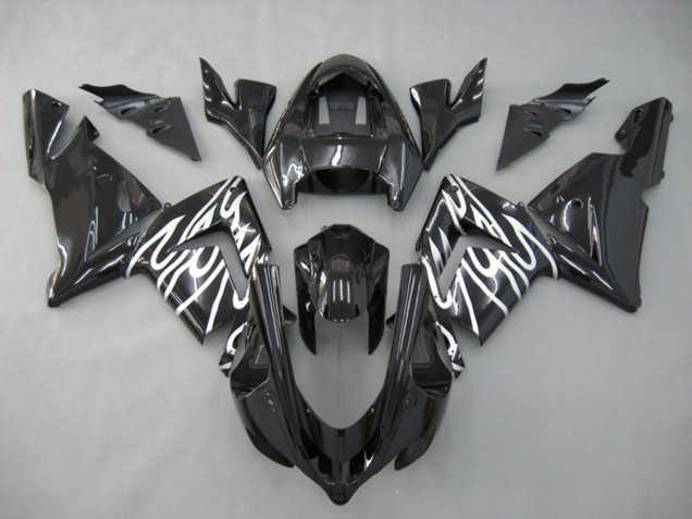Weiß Flamme 2004-2005 Kawasaki ZX10R Motorrad Verkleidung Weiß Flamme 2004-2005 Kawasaki ZX10R Motorrad Verkleidung