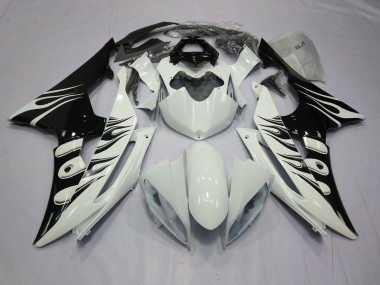 Weiß Flamme 2008-2016 Yamaha R6 Motorrad Verkleidung