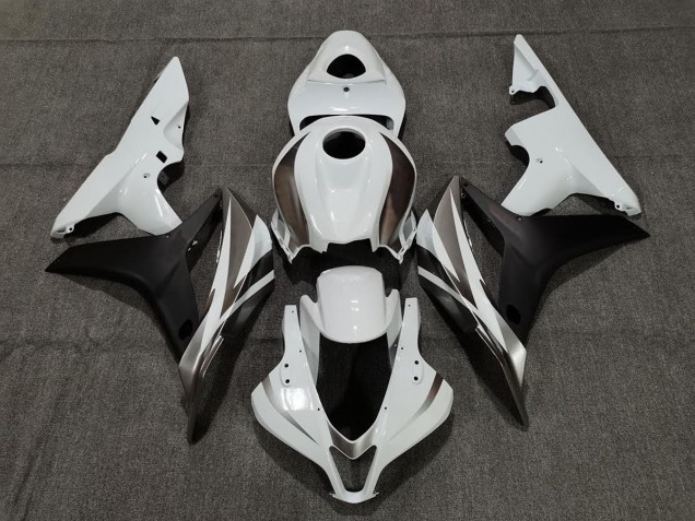 Weiß Graphit & Schwarz 2007-2008 Honda CBR600RR Motorrad Verkleidung Weiß Graphit & Schwarz 2007-2008 Honda CBR600RR Motorrad Verkleidung