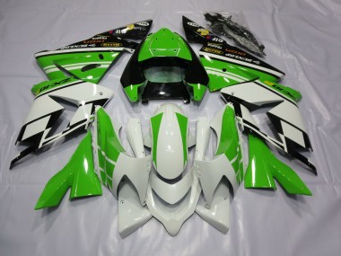 Weiß Grün 2004-2005 Kawasaki ZX10R Motorrad Verkleidung