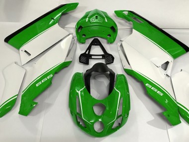 Weiß Grün & Schwarz 2003-2004 Ducati 749 999 Motorrad Verkleidung