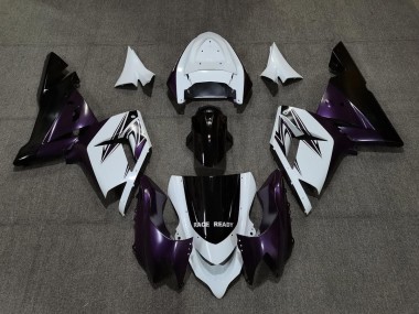 Weiß Lila & Schwarz 2004-2005 Kawasaki ZX10R Motorrad Verkleidung