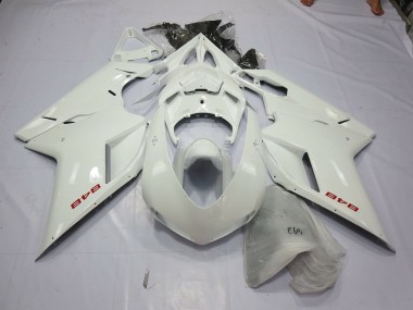 Weiß Perlmutt 2007-2014 Ducati 848 1098 1198 Motorrad Verkleidung