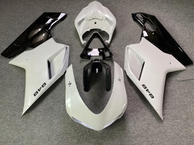 Weiß Perlmutt & Schwarz 2007-2014 Ducati 848 1098 1198 Motorrad Verkleidung