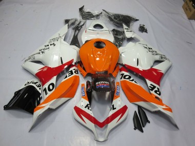 Weiß Repsol 2009-2012 Honda CBR600RR Motorrad Verkleidung