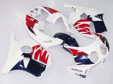 Weiß Rot & Blau 1990-1998 Honda CBR250RR Motorrad Verkleidung