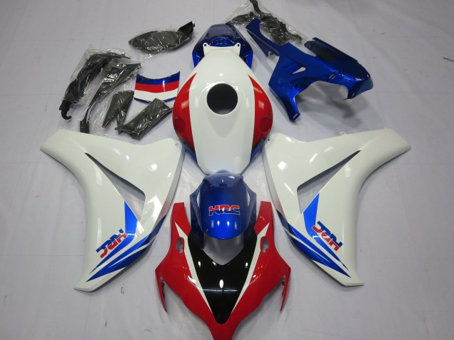 Weiß Rot & Blau 2008-2011 Honda CBR1000RR Motorrad Verkleidung Weiß Rot & Blau 2008-2011 Honda CBR1000RR Motorrad Verkleidung