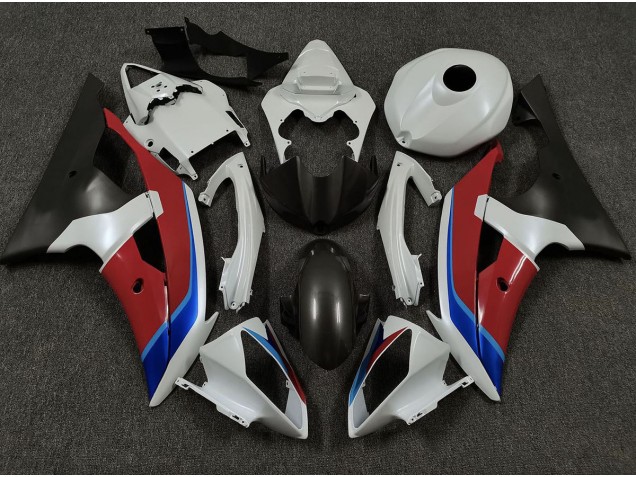 Weiß Rot & Blau 2008-2016 Yamaha R6 Motorrad Verkleidung Weiß Rot & Blau 2008-2016 Yamaha R6 Motorrad Verkleidung