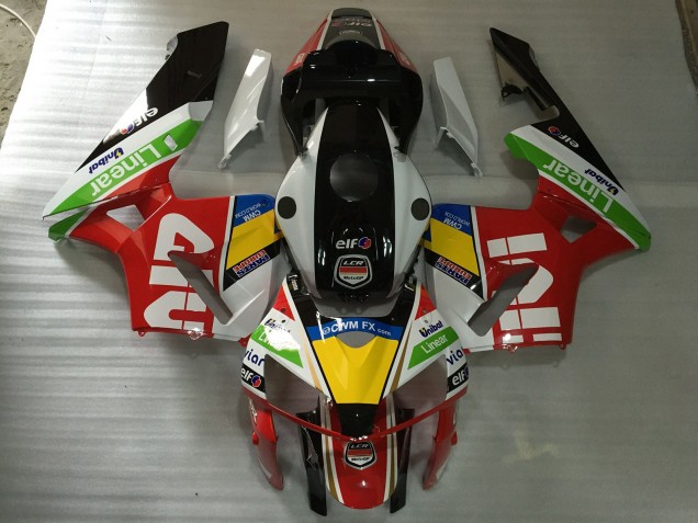 Weiß Rot Givi 2005-2006 Honda CBR600RR Motorrad Verkleidung Weiß Rot Givi 2005-2006 Honda CBR600RR Motorrad Verkleidung