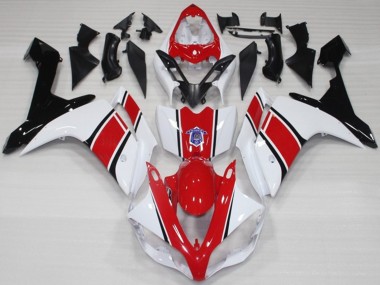 Weiß & Rot OEM Stil Glänzend 2007-2008 Yamaha R1 Motorrad Verkleidung