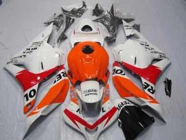 Weiß & Rot Repsol 2009-2012 Honda CBR600RR Motorrad Verkleidung