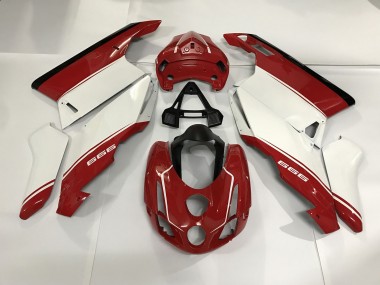 Weiß Rot & Schwarz 2003-2004 Ducati 749 999 Motorrad Verkleidung