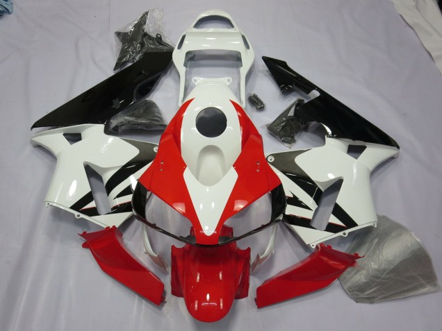 Weiß Rot & Schwarz 2003-2004 Honda CBR600RR Motorrad Verkleidung Weiß Rot & Schwarz 2003-2004 Honda CBR600RR Motorrad Verkleidung