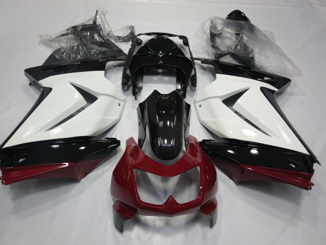 Weiß Rot & Schwarz 2008-2012 Kawasaki Ninja 250 Motorrad Verkleidung Weiß Rot & Schwarz 2008-2012 Kawasaki Ninja 250 Motorrad Verkleidung