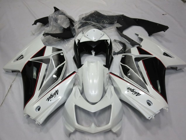 Weiß & Schwarz 2008-2012 Kawasaki Ninja 250 Motorrad Verkleidung Weiß & Schwarz 2008-2012 Kawasaki Ninja 250 Motorrad Verkleidung