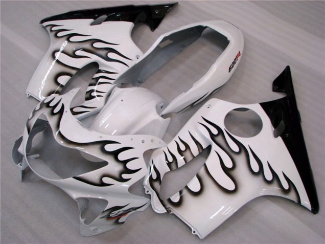 Weiß & Schwarz Flamme 1999-2000 Honda CBR600 F4 Motorrad Verkleidung Weiß & Schwarz Flamme 1999-2000 Honda CBR600 F4 Motorrad Verkleidung