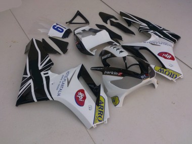 Weiß & Schwarz Mit Flagge 2006-2008 Triumph Daytona 675 Motorrad Verkleidung