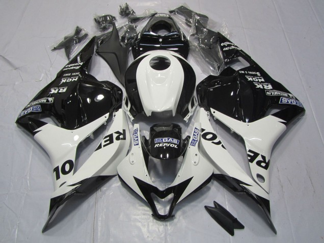 Weiß & Schwarz Repsol 2009-2012 Honda CBR600RR Motorrad Verkleidung Weiß & Schwarz Repsol 2009-2012 Honda CBR600RR Motorrad Verkleidung