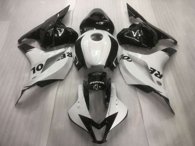 Weiß / Schwarz Repsol Einfarbig 2009-2012 Honda CBR600RR Motorrad Verkleidung Weiß / Schwarz Repsol Einfarbig 2009-2012 Honda CBR600RR Motorrad Verkleidung