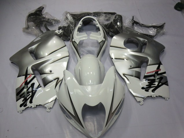 Weiß & Silber 1997-2007 Suzuki GSXR 1300 Motorrad Verkleidung Weiß & Silber 1997-2007 Suzuki GSXR 1300 Motorrad Verkleidung