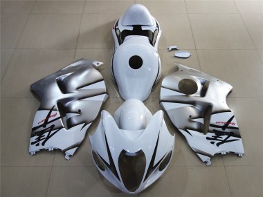 Weiß & Silber Glänzend 1997-2007 Suzuki GSXR 1300 Motorrad Verkleidung