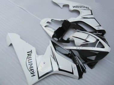 Weiß Silber & Schwarz 2006-2008 Triumph Daytona 675 Motorrad Verkleidung