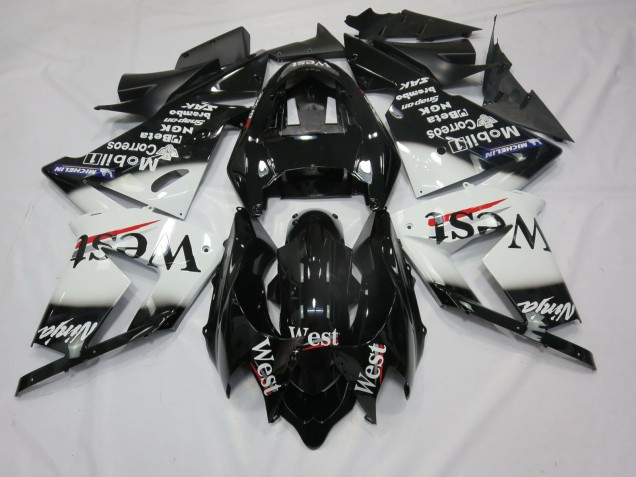 Weiß West 2004-2005 Kawasaki ZX10R Motorrad Verkleidung Weiß West 2004-2005 Kawasaki ZX10R Motorrad Verkleidung