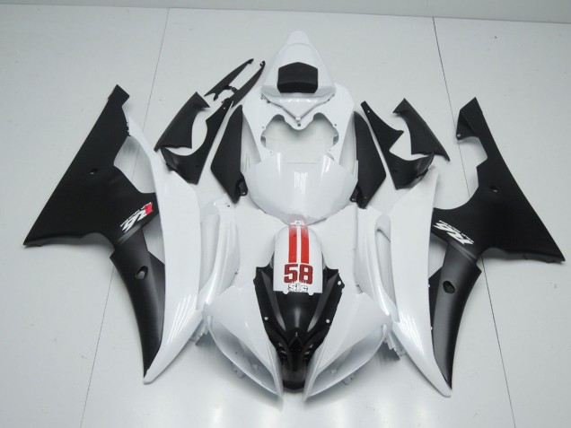 58 Sic Weiß & Schwarz 2008-2016 Yamaha R6 Motorrad Verkleidung 58 Sic Weiß & Schwarz 2008-2016 Yamaha R6 Motorrad Verkleidung