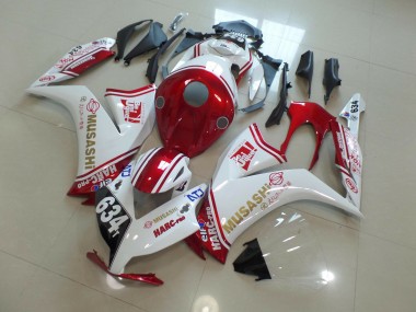 634 Weiß & Rot 2012-2016 Honda CBR1000RR Motorrad Verkleidung