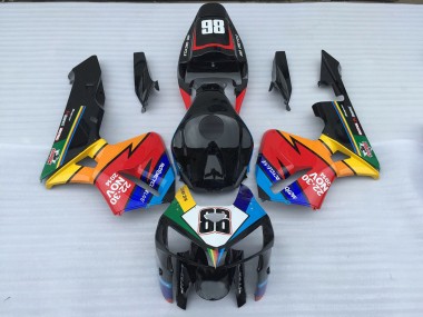 86 Schwarz & Rot 2005-2006 Honda CBR600RR Motorrad Verkleidung