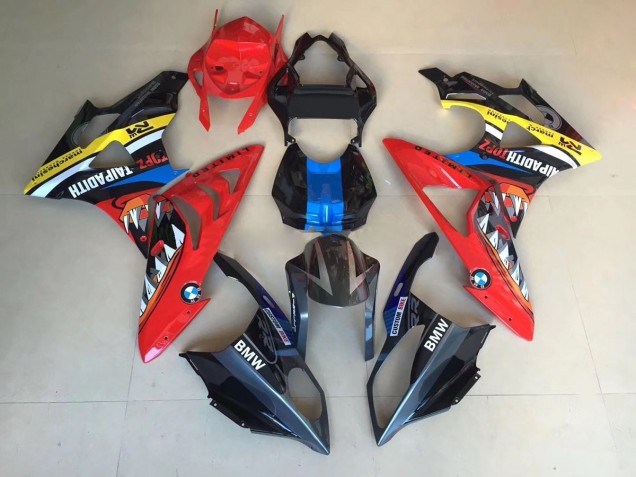 Alien Blau & Weiß 2009-2014 BMW S1000RR Motorrad Verkleidung Alien Blau & Weiß 2009-2014 BMW S1000RR Motorrad Verkleidung