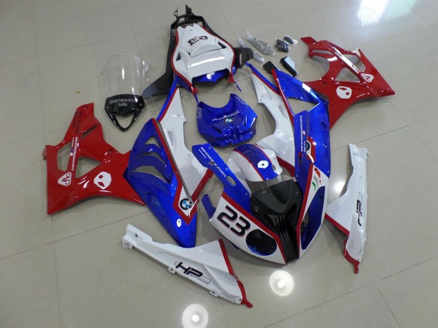 Alien Blau & Weiß 2009-2014 BMW S1000RR Motorrad Verkleidung Alien Blau & Weiß 2009-2014 BMW S1000RR Motorrad Verkleidung