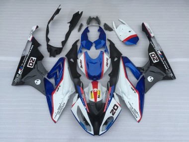 Alien Blau & Weiß 2009-2014 BMW S1000RR Motorrad Verkleidung