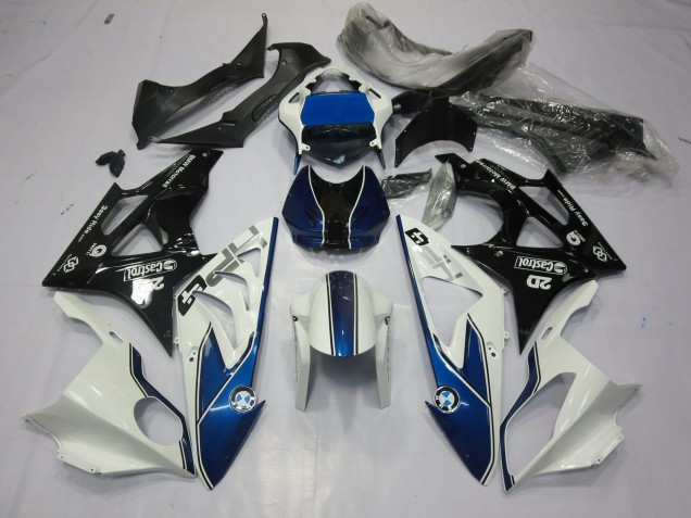 Alien Blau & Weiß 2009-2014 BMW S1000RR Motorrad Verkleidung Alien Blau & Weiß 2009-2014 BMW S1000RR Motorrad Verkleidung