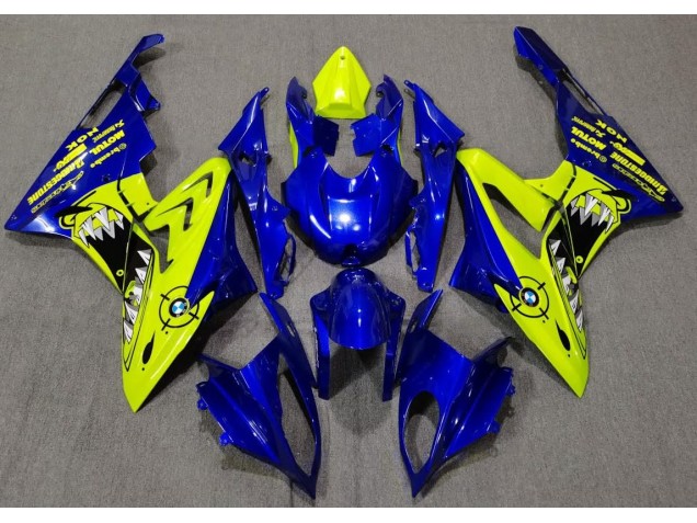 Alien Blau & Weiß 2009-2014 BMW S1000RR Motorrad Verkleidung Alien Blau & Weiß 2009-2014 BMW S1000RR Motorrad Verkleidung