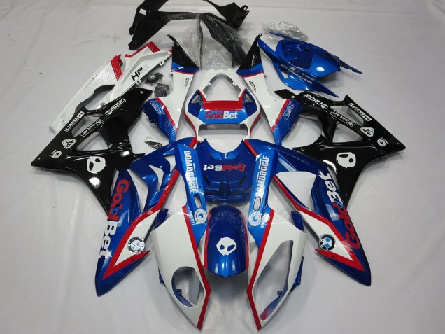 Alien Blau & Weiß 2009-2014 BMW S1000RR Motorrad Verkleidung Alien Blau & Weiß 2009-2014 BMW S1000RR Motorrad Verkleidung
