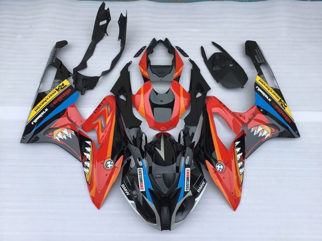 Alien Blau & Weiß 2009-2014 BMW S1000RR Motorrad Verkleidung Alien Blau & Weiß 2009-2014 BMW S1000RR Motorrad Verkleidung