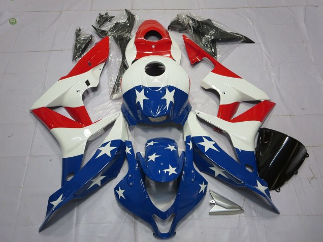 Amerikanische Flagge 2007-2008 Honda CBR600RR Motorrad Verkleidung Amerikanische Flagge 2007-2008 Honda CBR600RR Motorrad Verkleidung