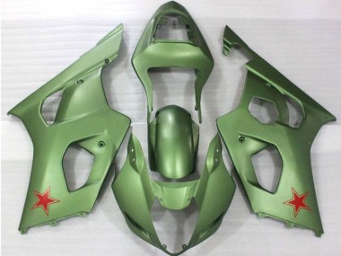 Armeegrün 2003-2004 Suzuki GSXR 1000 Motorrad Verkleidung