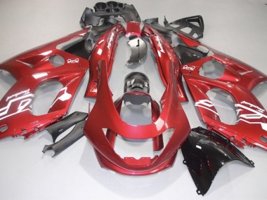 Aufkleber In Glänzendem Rot & Weiß 1998-2007 Yamaha YZF600 Motorrad Verkleidung