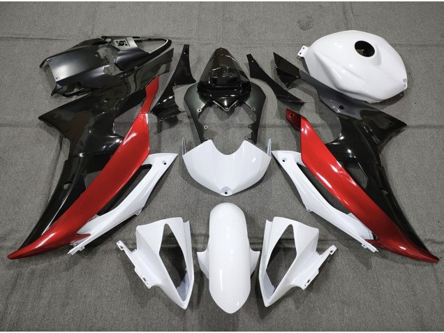 Benutzerdefiniert Rot Schwarz & Weiß 2008-2016 Yamaha R6 Motorrad Verkleidung Benutzerdefiniert Rot Schwarz & Weiß 2008-2016 Yamaha R6 Motorrad Verkleidung