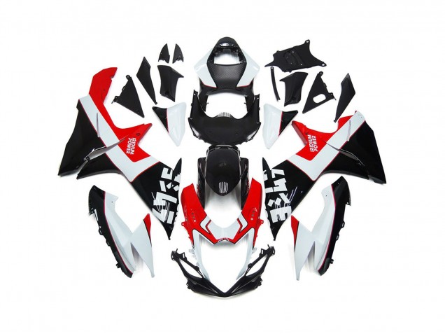 Benutzerdefiniert Rot & Schwarz Mit Logos 2011-2024 Suzuki GSXR 600-750 Motorrad Verkleidung Benutzerdefiniert Rot & Schwarz Mit Logos 2011-2024 Suzuki GSXR 600-750 Motorrad Verkleidung