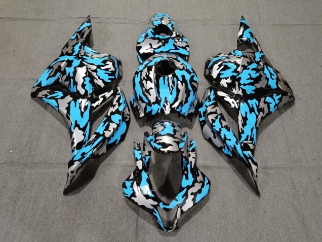 Benutzerdefiniertes Blau / Silber Tarnung 2009-2012 Honda CBR600RR Motorrad Verkleidung Benutzerdefiniertes Blau / Silber Tarnung 2009-2012 Honda CBR600RR Motorrad Verkleidung