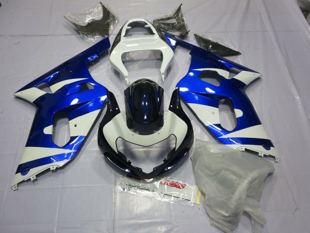 Blau & Weiß 2001-2003 Suzuki GSXR 600-750 Motorrad Verkleidung Blau & Weiß 2001-2003 Suzuki GSXR 600-750 Motorrad Verkleidung